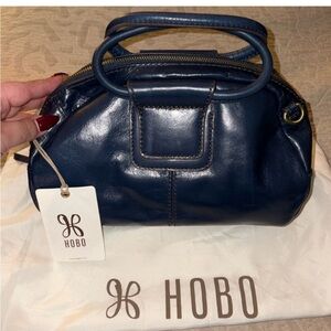 HOBO Dark Blue Leather Hobo Bag